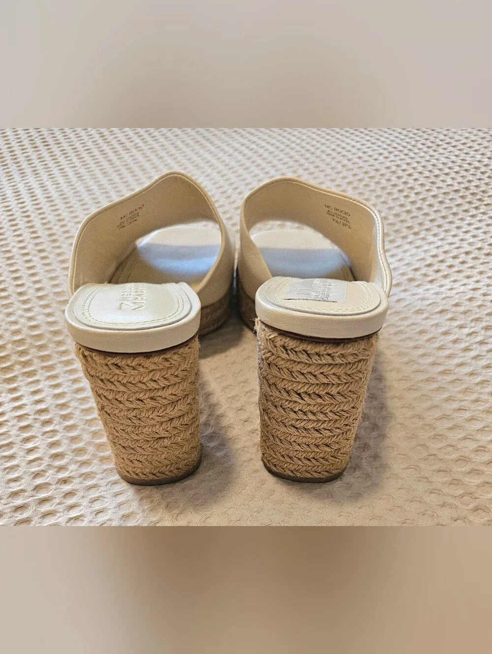 ✨ Mercedes Castillo Rocio Ivory Leather Platform Mule Sandals NWT Size 7.5✨